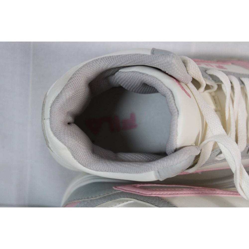 FILA High Top Sneakers Womens Gray Pink White Colorblock Lace Up Athletic Shoes - Picture 8 of 13